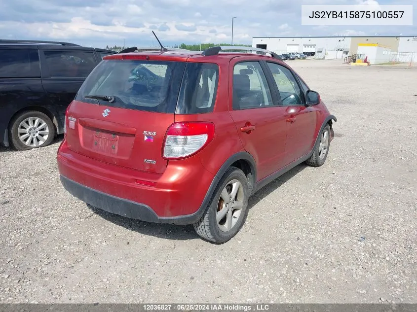 2007 Suzuki Sx4 VIN: JS2YB415875100557 Lot: 12036827