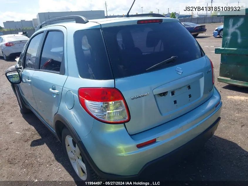 JS2YB413185103932 2008 Suzuki Sx4