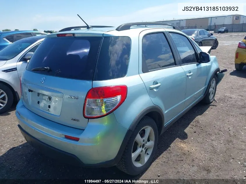 JS2YB413185103932 2008 Suzuki Sx4