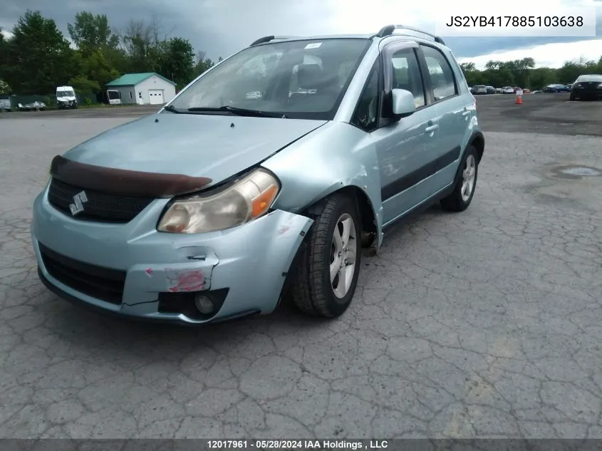 2008 Suzuki Sx4 Touring VIN: JS2YB417885103638 Lot: 12017961