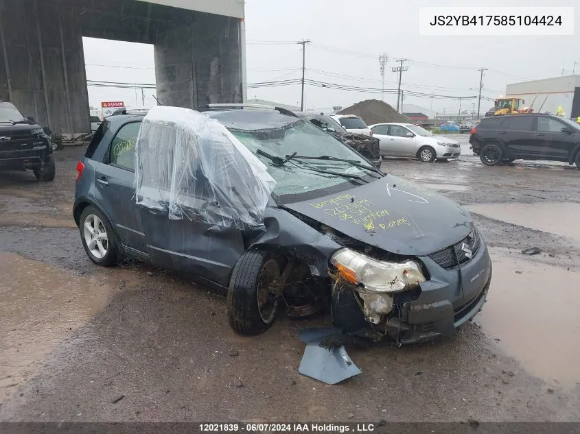 2008 Suzuki Sx4 Touring VIN: JS2YB417585104424 Lot: 12021839