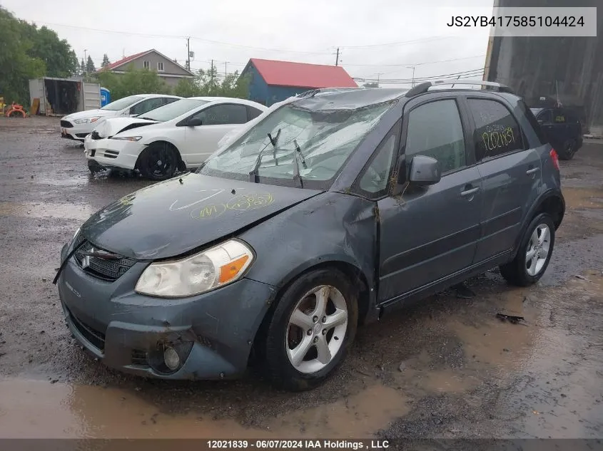 2008 Suzuki Sx4 Touring VIN: JS2YB417585104424 Lot: 12021839