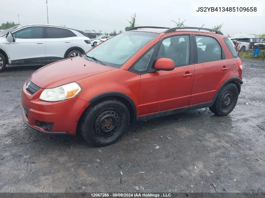 2008 Suzuki Sx4 Convenience VIN: JS2YB413485109658 Lot: 12067265