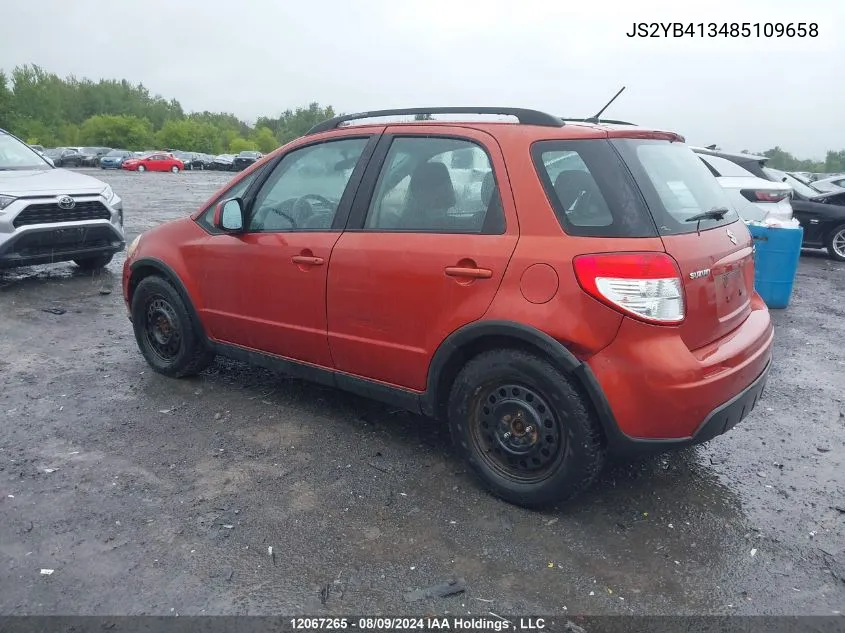 2008 Suzuki Sx4 Convenience VIN: JS2YB413485109658 Lot: 12067265