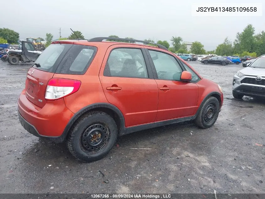 2008 Suzuki Sx4 Convenience VIN: JS2YB413485109658 Lot: 12067265