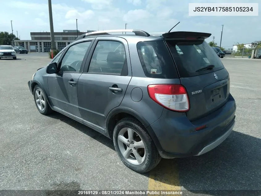 2008 Suzuki Sx4 Jlx VIN: JS2YB417585105234 Lot: 20169129