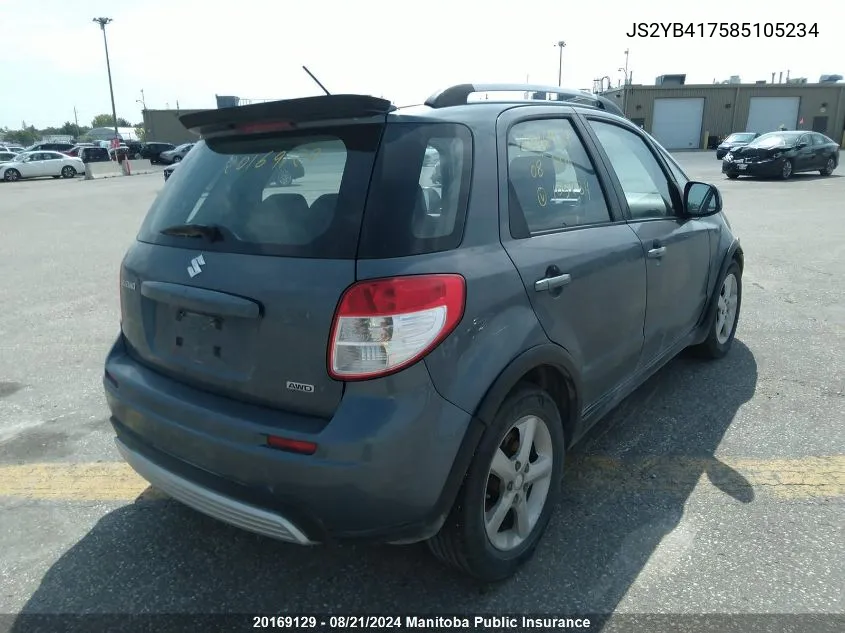 JS2YB417585105234 2008 Suzuki Sx4 Jlx