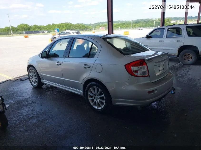 2008 Suzuki Sx4 Sport Convenience/Sport Road Trip Edition Touring 2 VIN: JS2YC415485100344 Lot: 39496811