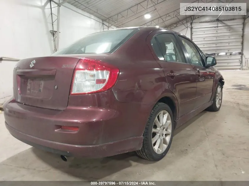 JS2YC414085103815 2008 Suzuki Sx4 Sport