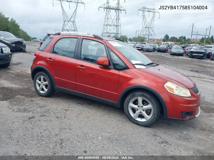 2008 Suzuki Sx4 Convenience/Touring VIN: JS2YB417585104004 Lot: 40084058