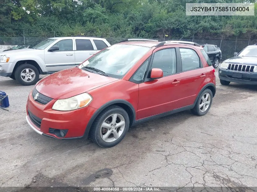 2008 Suzuki Sx4 Convenience/Touring VIN: JS2YB417585104004 Lot: 40084058