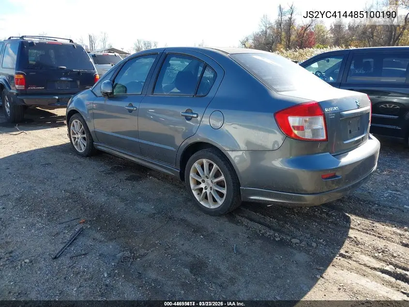 JS2YC414485100190 2008 Suzuki Sx4 Sport