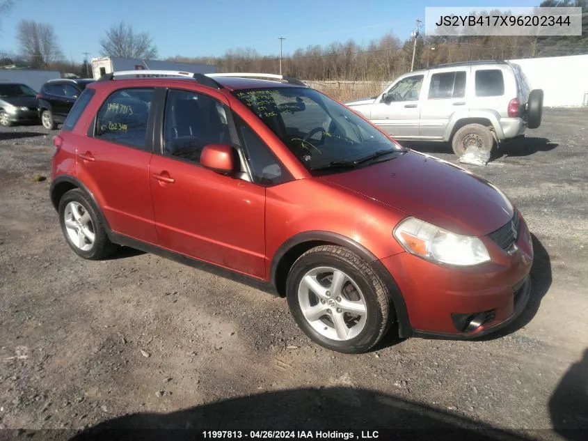 2009 Suzuki Sx4 Touring VIN: JS2YB417X96202344 Lot: 11997813