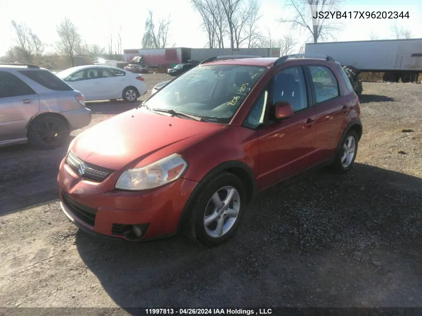 2009 Suzuki Sx4 Touring VIN: JS2YB417X96202344 Lot: 11997813