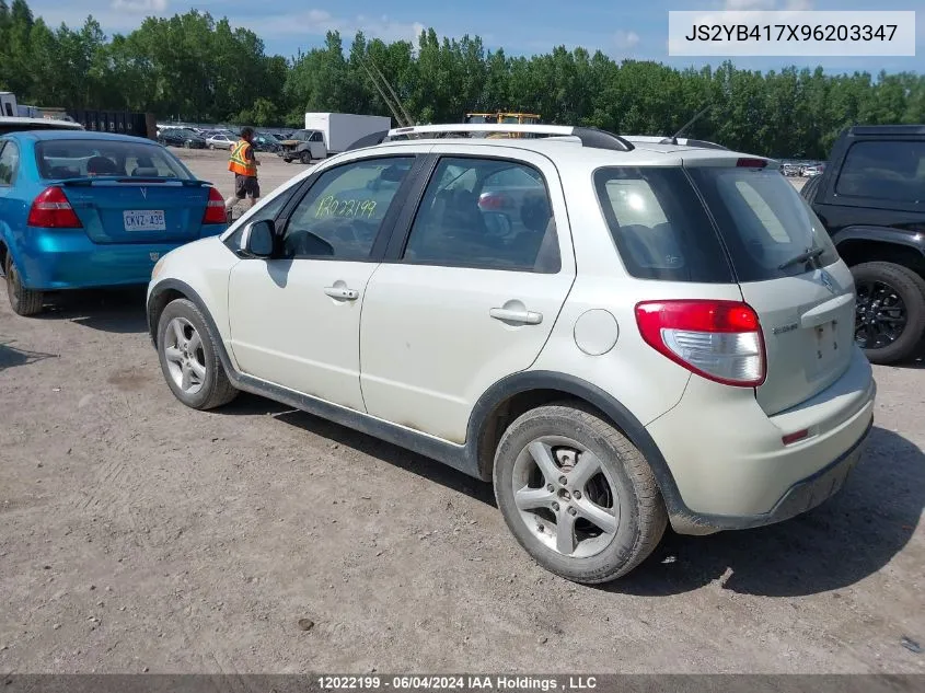 2009 Suzuki Sx4 Hatchback VIN: JS2YB417X96203347 Lot: 12022199