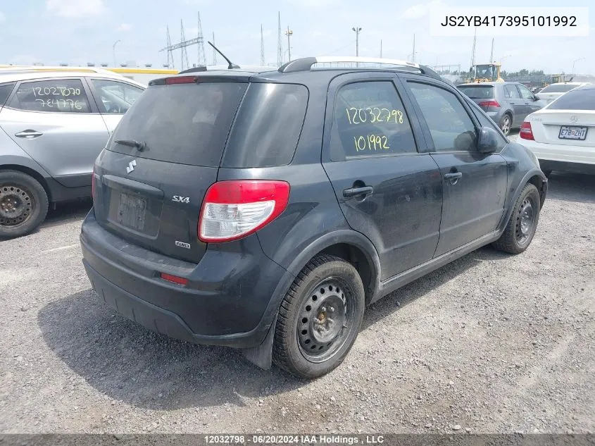 2009 Suzuki Sx4 Touring VIN: JS2YB417395101992 Lot: 12032798