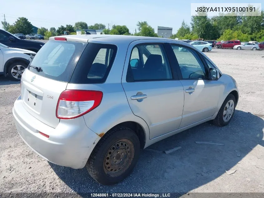 JS2YA411X95100191 2009 Suzuki Sx4