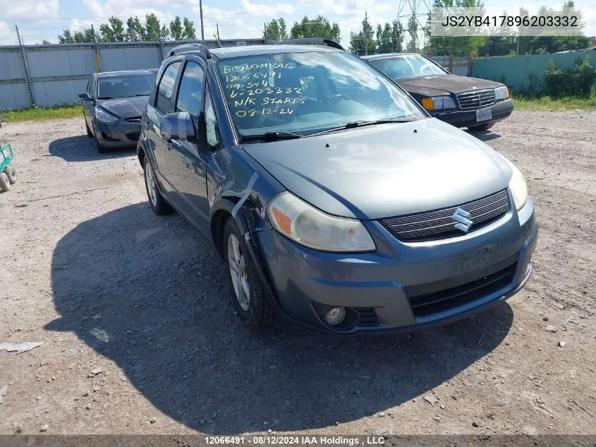 2009 Suzuki Sx4 Hatchback VIN: JS2YB417896203332 Lot: 12066491