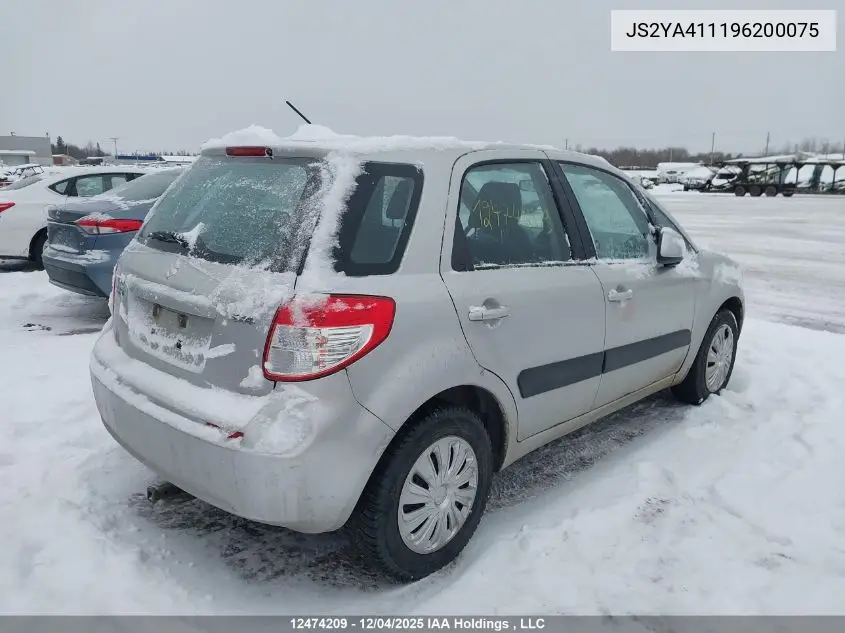 JS2YA411196200075 2009 Suzuki Sx4
