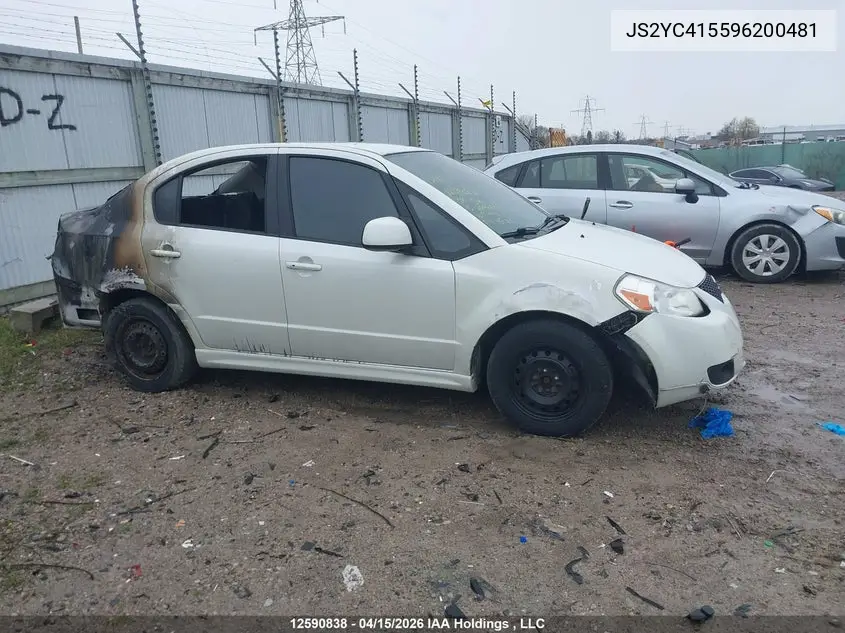 2009 Suzuki Sx4 VIN: JS2YC415596200481 Lot: 12590838