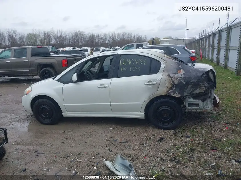 2009 Suzuki Sx4 VIN: JS2YC415596200481 Lot: 12590838