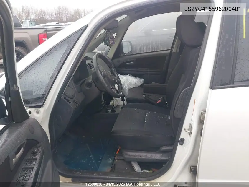 2009 Suzuki Sx4 VIN: JS2YC415596200481 Lot: 12590838