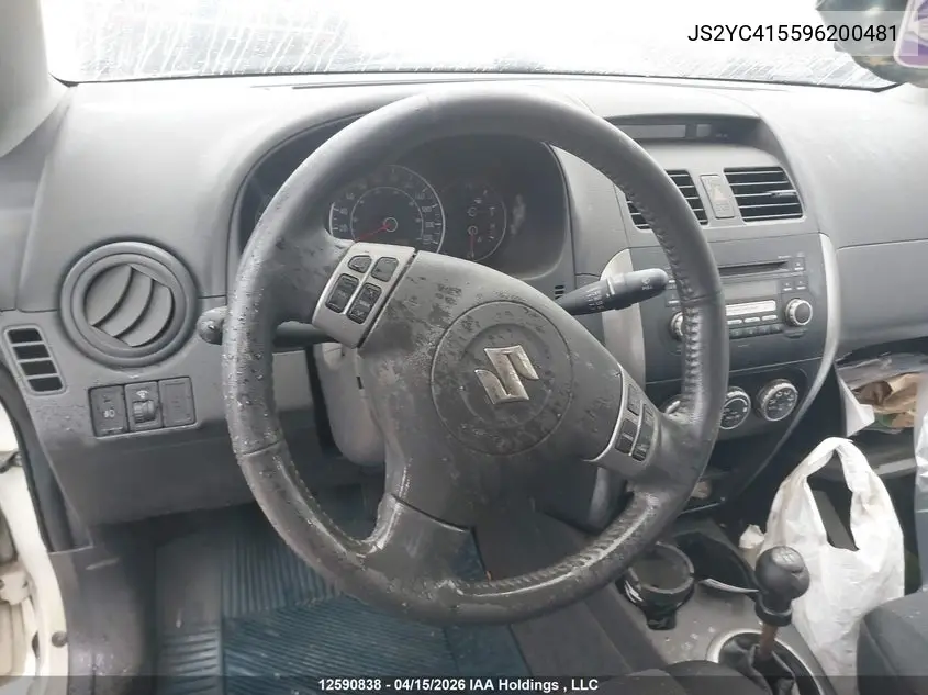 2009 Suzuki Sx4 VIN: JS2YC415596200481 Lot: 12590838