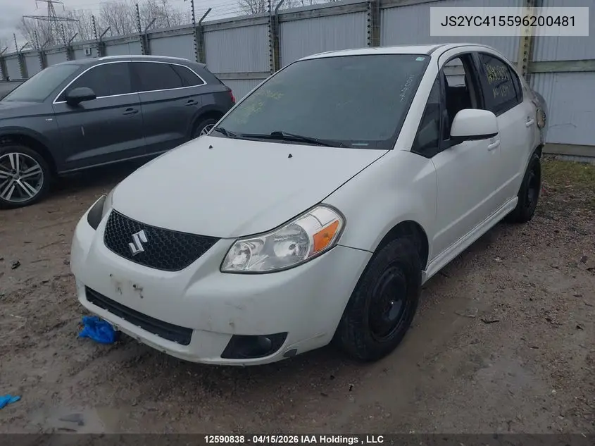 2009 Suzuki Sx4 VIN: JS2YC415596200481 Lot: 12590838