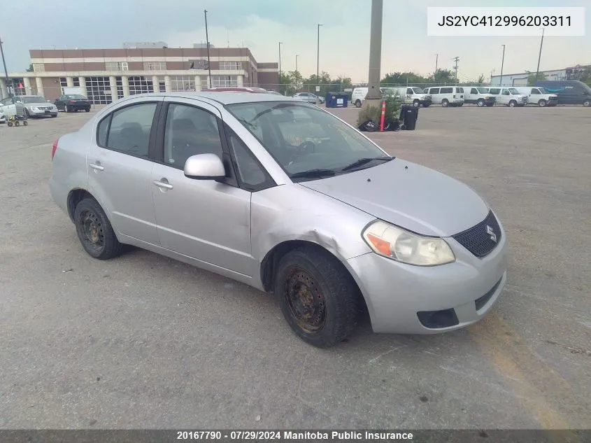 2009 Suzuki Sx4 VIN: JS2YC412996203311 Lot: 20167790