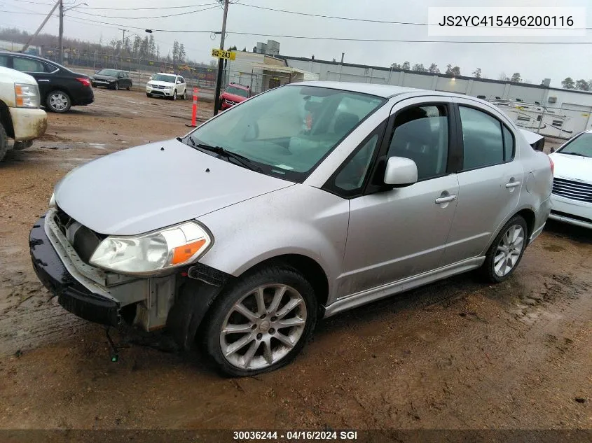 2009 Suzuki Sx4 VIN: JS2YC415496200116 Lot: 30036244