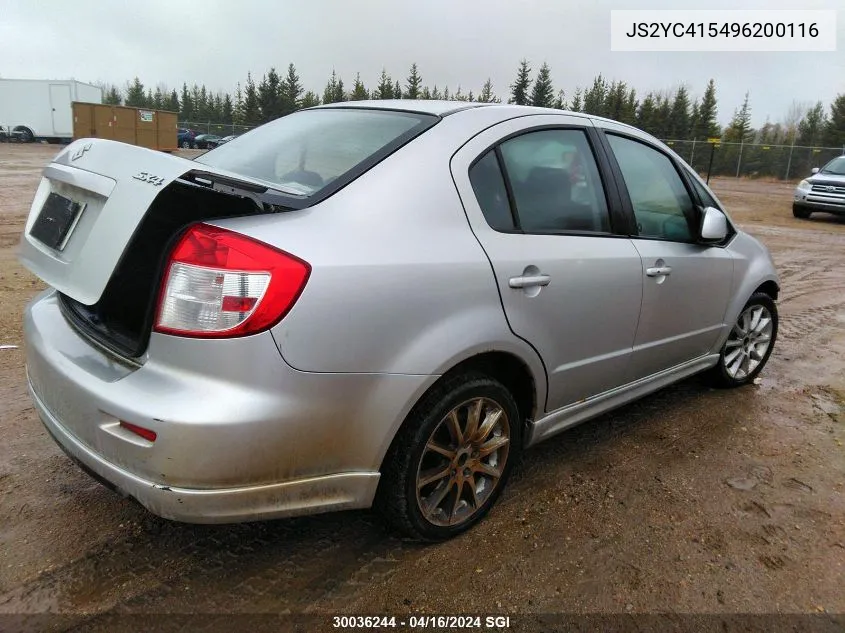 2009 Suzuki Sx4 VIN: JS2YC415496200116 Lot: 30036244