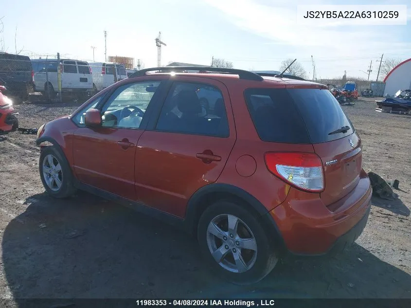 2010 Suzuki Sx4 Jx VIN: JS2YB5A22A6310259 Lot: 11983353