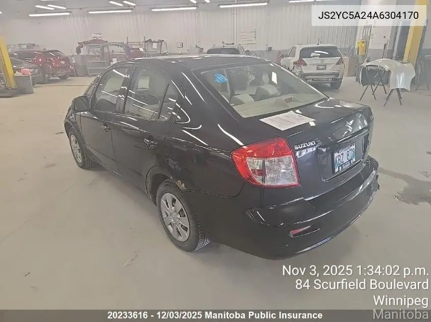 JS2YC5A24A6304170 2010 Suzuki Sx4