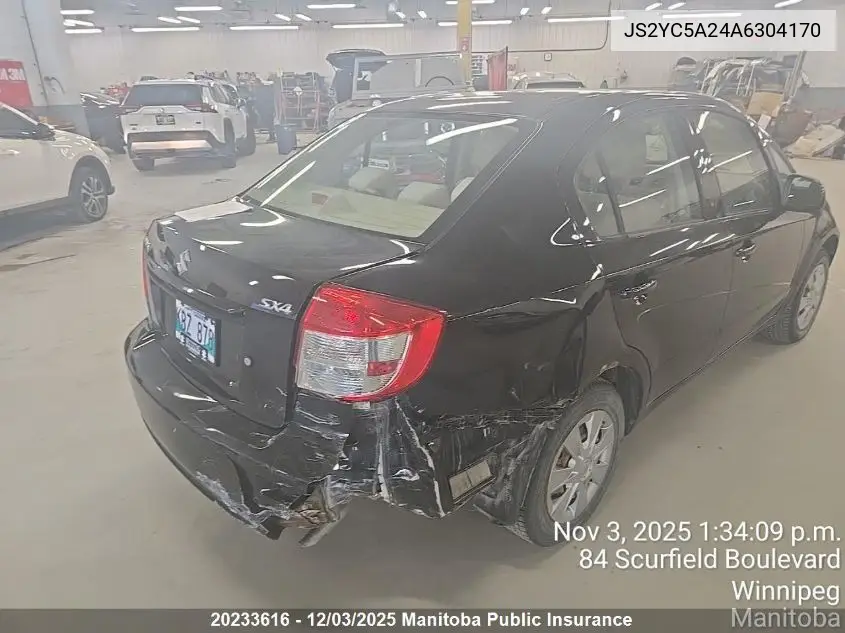 JS2YC5A24A6304170 2010 Suzuki Sx4
