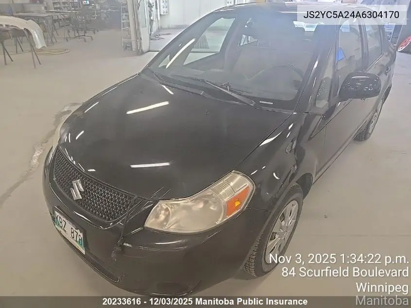 JS2YC5A24A6304170 2010 Suzuki Sx4