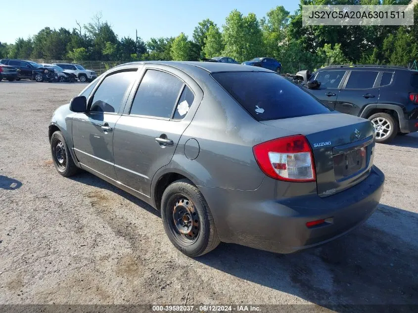 2010 Suzuki Sx4 Le/Le Popular VIN: JS2YC5A20A6301511 Lot: 39582037