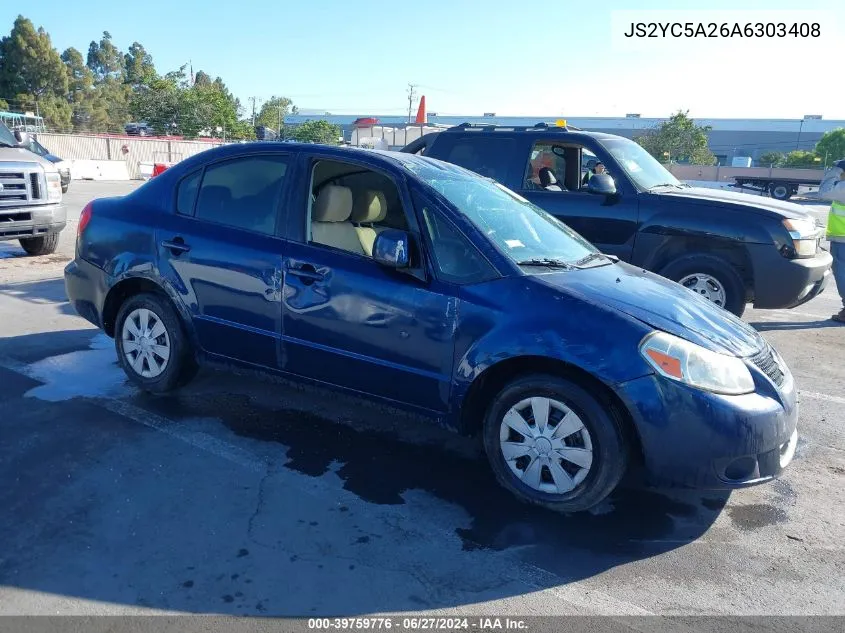 2010 Suzuki Sx4 Le/Le Popular VIN: JS2YC5A26A6303408 Lot: 39759776