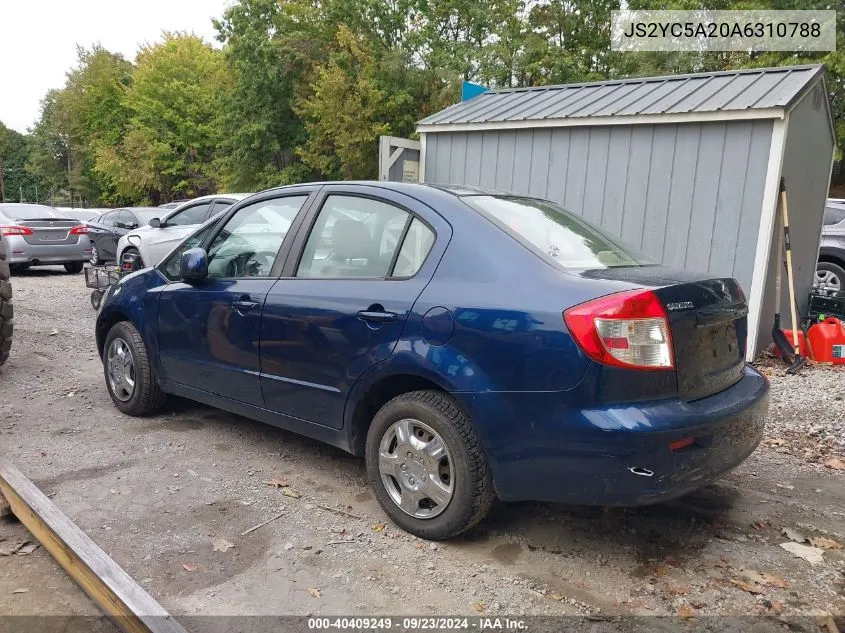 2010 Suzuki Sx4 Le VIN: JS2YC5A20A6310788 Lot: 40409249