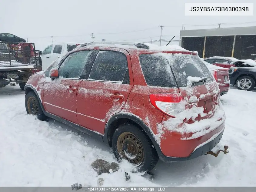 JS2YB5A73B6300398 2011 Suzuki Sx4 Jlx