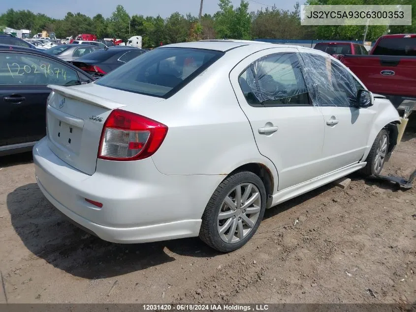 2012 Suzuki Sx4 Sport VIN: JS2YC5A93C6300353 Lot: 12031420