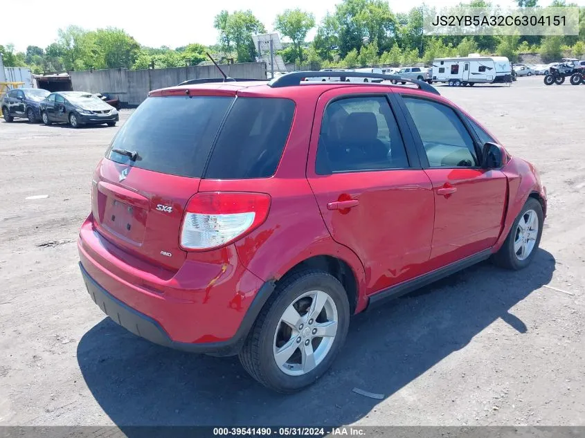 2012 Suzuki Sx4 Premium/Tech Valu Pkg (Nav) VIN: JS2YB5A32C6304151 Lot: 39541490