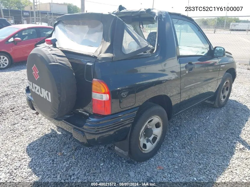 2000 Suzuki Vitara Jls VIN: 2S3TC52C1Y6100007 Lot: 40021572