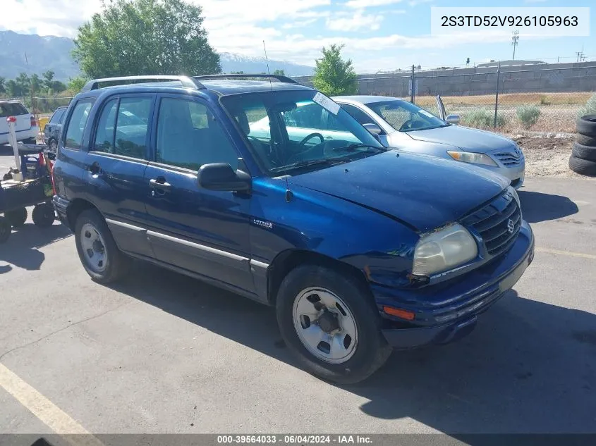 2002 Suzuki Vitara Jlx VIN: 2S3TD52V926105963 Lot: 39564033