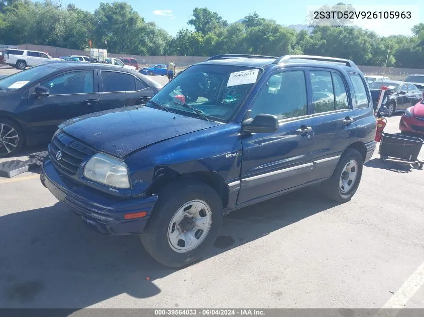 2002 Suzuki Vitara Jlx VIN: 2S3TD52V926105963 Lot: 39564033