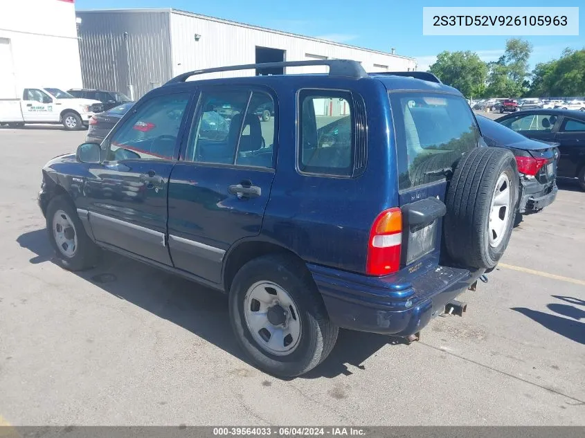 2002 Suzuki Vitara Jlx VIN: 2S3TD52V926105963 Lot: 39564033