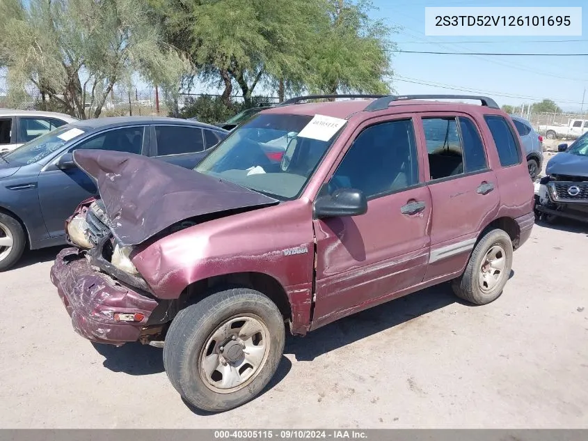 2002 Suzuki Vitara Jlx VIN: 2S3TD52V126101695 Lot: 40305115