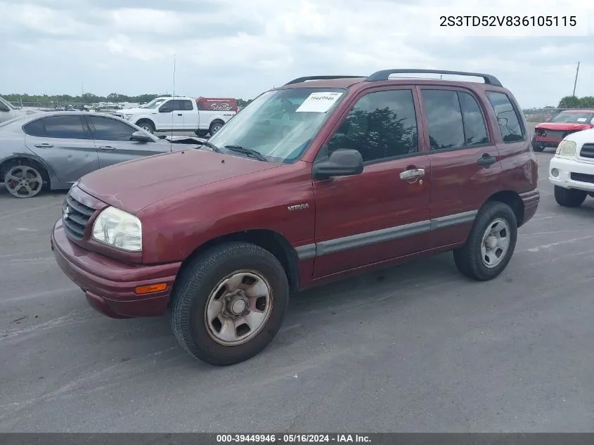 2S3TD52V836105115 2003 Suzuki Vitara