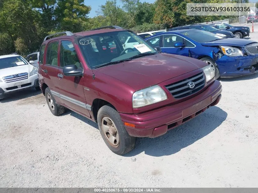 2003 Suzuki Vitara VIN: 2S3TD52V936103356 Lot: 40250675