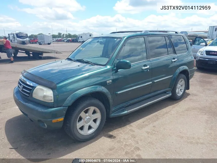 2001 Suzuki Grand Vitara Xl-7 Plus/Standard/Touring VIN: JS3TX92V014112959 Lot: 39804675