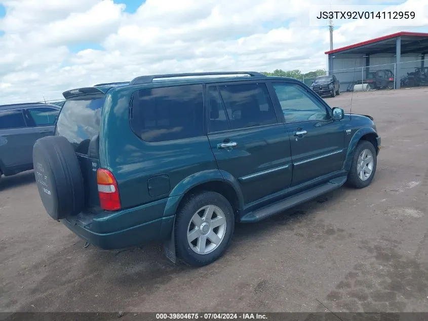 2001 Suzuki Grand Vitara Xl-7 Plus/Standard/Touring VIN: JS3TX92V014112959 Lot: 39804675